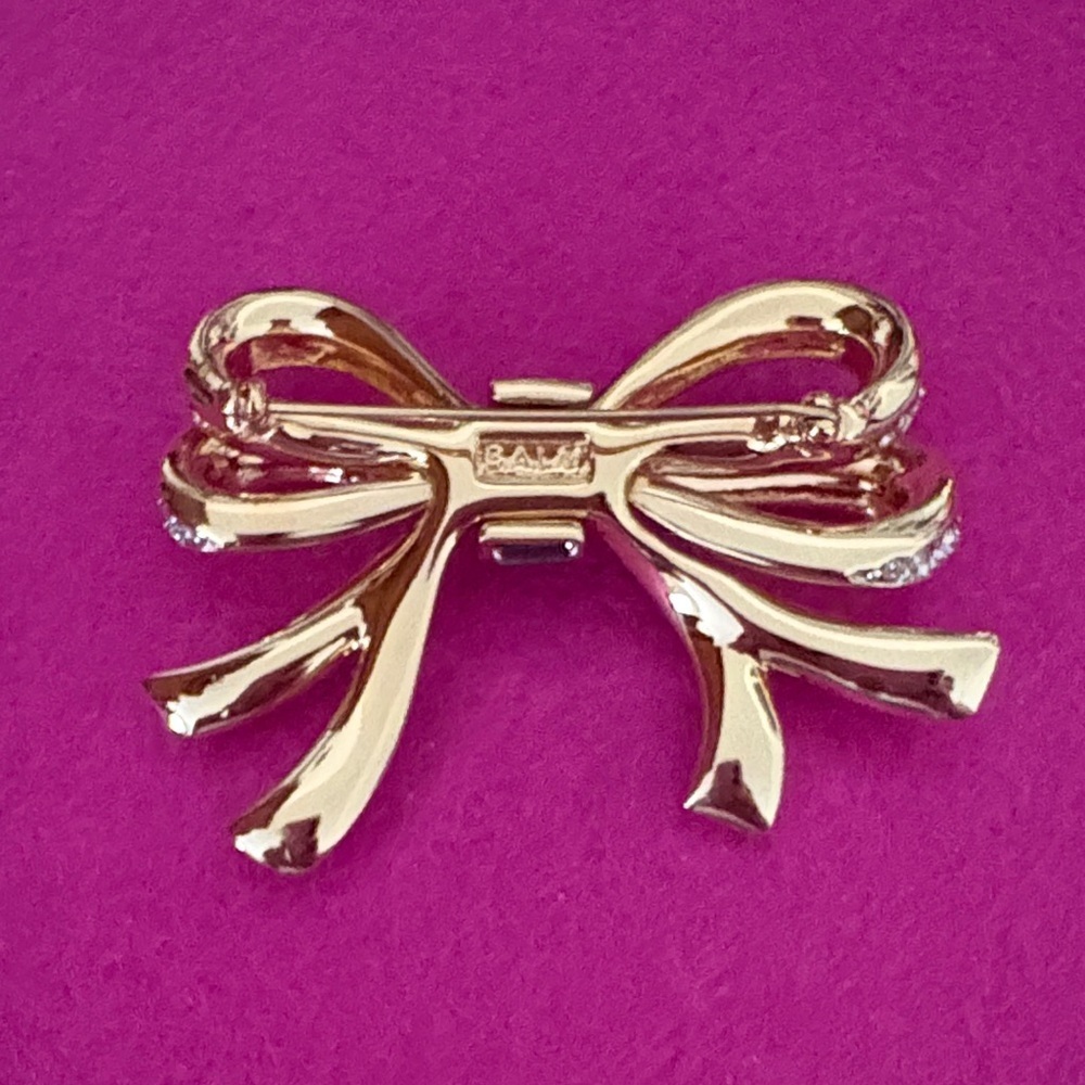 Vintage Swarovski Sparkling Gold and Silver Bow Brooch - Picture 2 of 7